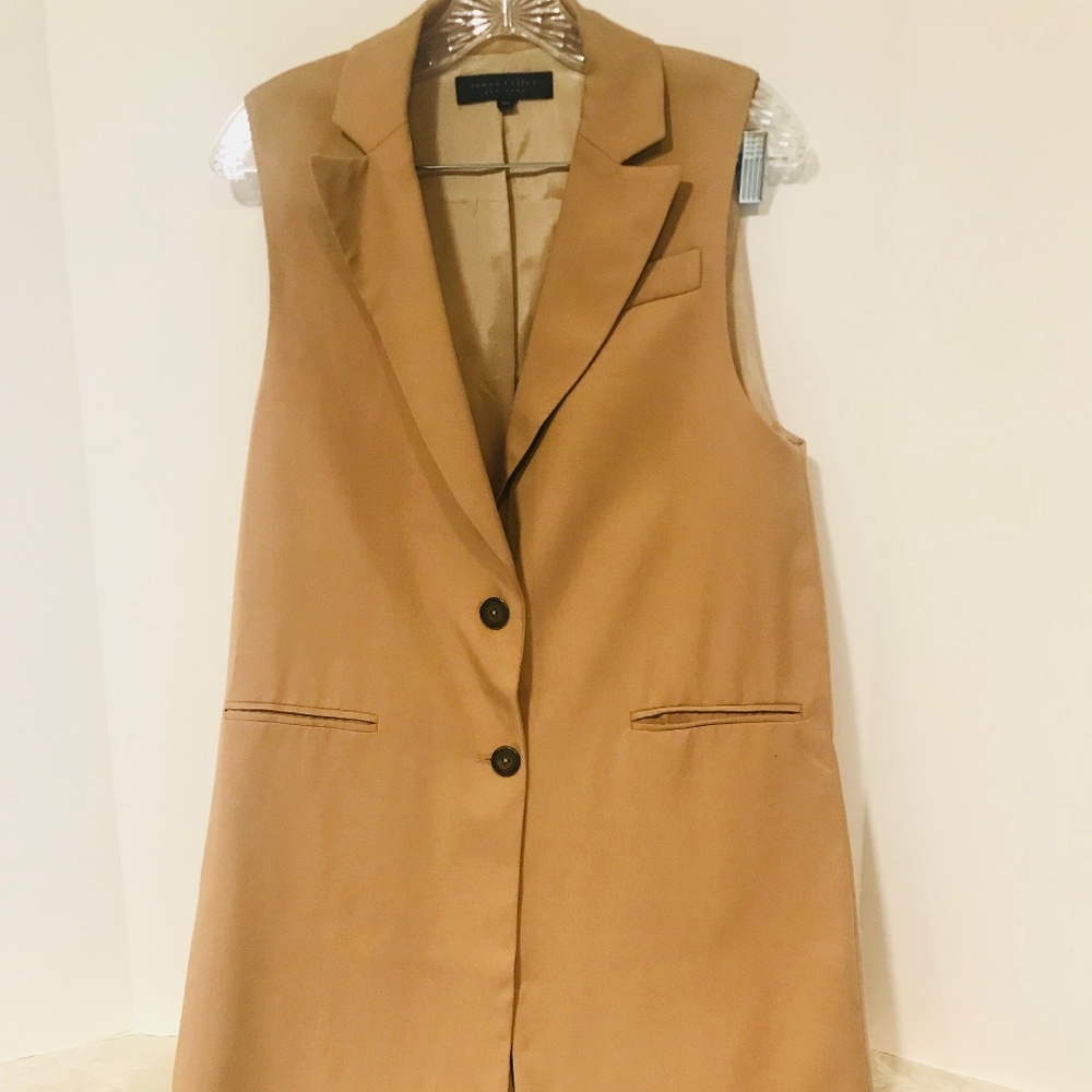Reese & Riley Chic Tan Vest Duster - Picture 2 of 4